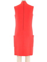 Norman Norell Orange Wool Dress Dress arcadeshops.com