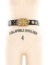 Studded Black Snakeskin Belt Accessory arcadeshops.com