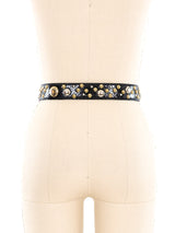 Studded Black Snakeskin Belt Accessory arcadeshops.com