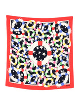 Escada Nautical Themed Silk Scarf Accessory arcadeshops.com