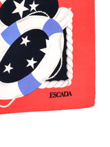 Escada Nautical Themed Silk Scarf Accessory arcadeshops.com