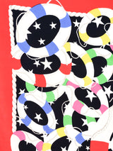 Escada Nautical Themed Silk Scarf Accessory arcadeshops.com