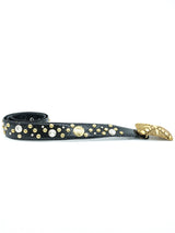 Studded Black Snakeskin Belt Accessory arcadeshops.com