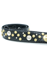 Studded Black Snakeskin Belt Accessory arcadeshops.com