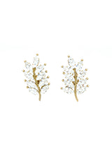 Nina Ricci Crystal Leaf Bracelet and Earring Set Jewelry arcadeshops.com