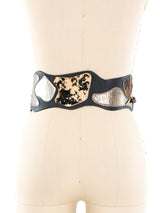Laise Adzer Patchwork Waist Belt Accessory arcadeshops.com