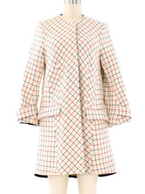 Balenciaga Checkered Wool Coat Outerwear arcadeshops.com