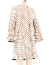 Balenciaga Checkered Wool Coat Outerwear arcadeshops.com