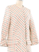 Balenciaga Checkered Wool Coat Outerwear arcadeshops.com