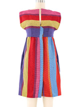 Balenciaga Multicolor Striped Mini Dress Dress arcadeshops.com