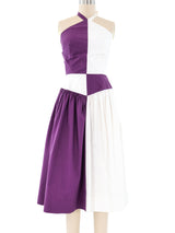 Adele Simpson Colorblock Halter Dress Dress arcadeshops.com