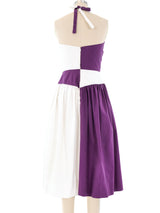 Adele Simpson Colorblock Halter Dress Dress arcadeshops.com