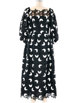 Dimensional Floral Lace Gown Dress arcadeshops.com