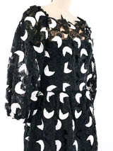 Dimensional Floral Lace Gown Dress arcadeshops.com