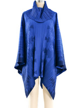 Issey Miyake Indigo Pleated Poncho Top arcadeshops.com