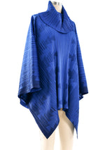 Issey Miyake Indigo Pleated Poncho Top arcadeshops.com