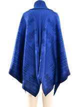 Issey Miyake Indigo Pleated Poncho Top arcadeshops.com