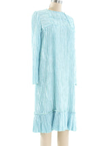 Mary McFadden Ice Blue Pleated Dress Dress arcadeshops.com