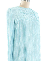 Mary McFadden Ice Blue Pleated Dress Dress arcadeshops.com