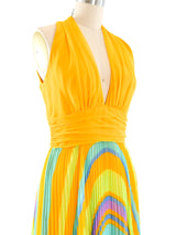 Rainbow Pleated Tank Dress Dress arcadeshops.com