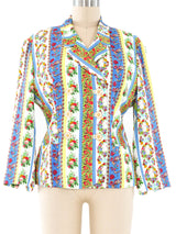 Gianni Versace Floral Striped Blazer Jacket arcadeshops.com