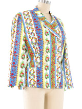 Gianni Versace Floral Striped Blazer Jacket arcadeshops.com