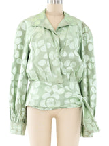 Jiki Mint Spotted Suede Jacket Jacket arcadeshops.com