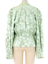 Jiki Mint Spotted Suede Jacket Jacket arcadeshops.com