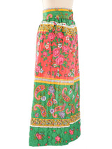 1960's Quilted Floral Maxi Skirt Bottom arcadeshops.com