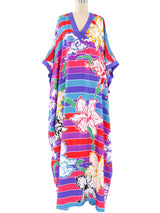 Oscar de la Renta Orchid Striped Caftan Dress arcadeshops.com