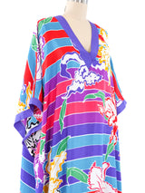 Oscar de la Renta Orchid Striped Caftan Dress arcadeshops.com