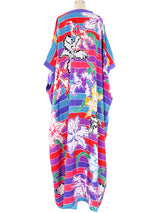 Oscar de la Renta Orchid Striped Caftan Dress arcadeshops.com