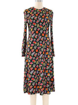 1970's Diane Von Furstenberg Floral Jersey Dress Dress arcadeshops.com