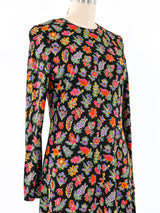 1970's Diane Von Furstenberg Floral Jersey Dress Dress arcadeshops.com