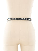 Miu Miu Crystal Studded Leather Belt Accessory arcadeshops.com