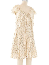 Nina Ricci Abstracted Floral Ruffled Dress Dress arcadeshops.com