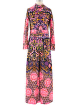 Psychedelic Printed Jumpsuit Ensemble Jumpsuit arcadeshops.com