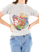 Heather Grey Surf Short Sleeve Sweatshirt T-shirt arcadeshops.com