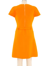 Courreges Orange Wool Shift Dress Dress arcadeshops.com