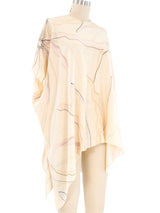 Floral Printed Silk Jacquard Blouse Top arcadeshops.com