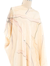 Floral Printed Silk Jacquard Blouse Top arcadeshops.com