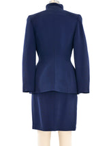 Thierry Mugler Velvet Applique Skirt Suit Suit arcadeshops.com