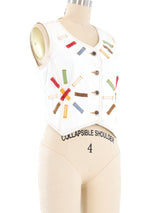 Moschino Belt Loop Motif Vest Jacket arcadeshops.com