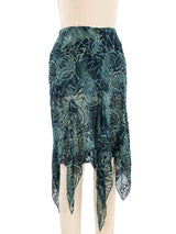 Romeo Gigli Silk Waterfall Skirt Bottom arcadeshops.com