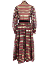 Rizkallah Metallic Striped Maxi Dress Dress arcadeshops.com