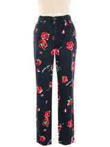 Moschino Floral Printed Jeans Bottom arcadeshops.com