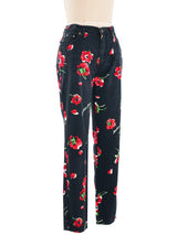 Moschino Floral Printed Jeans Bottom arcadeshops.com