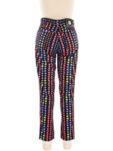 Versace Mixed Fruit Printed Jeans Bottom arcadeshops.com