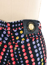 Versace Mixed Fruit Printed Jeans Bottom arcadeshops.com