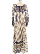 Gunne Sax Paisley Printed Peasant Dress Dress arcadeshops.com